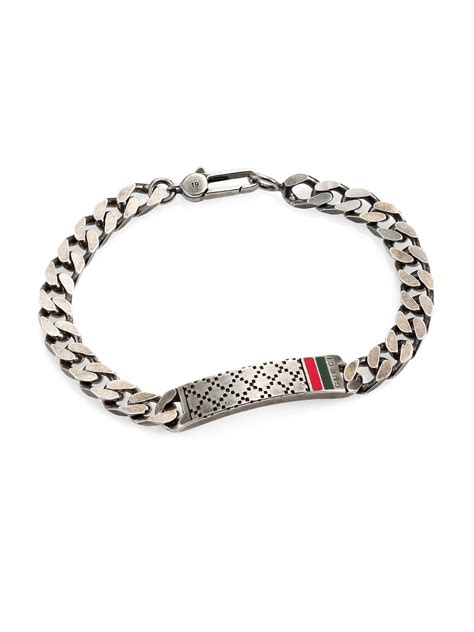 gucci silver toggle bracelet|Gucci silver bracelet for men.